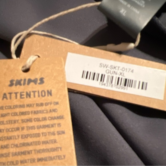 SKIMS Swim Shaping Long Maxi Skirt w/ Slit | Color: Gunmetal | NEW/NWT!! 🩶🩶🩶 - Picture 2 of 14